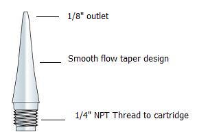 Dispensing nozzle 1/8" ID