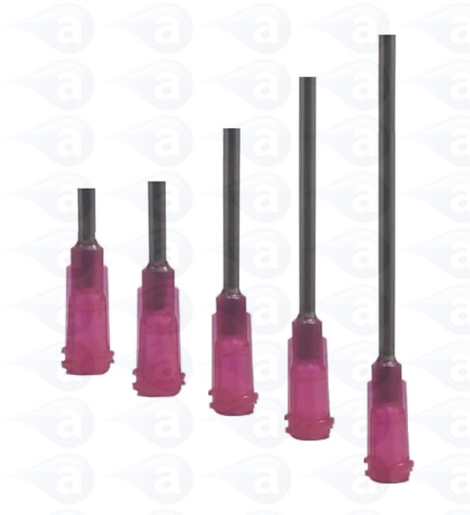13 Gauge Red 1/4" Long Adhesive Dispensing Tips
