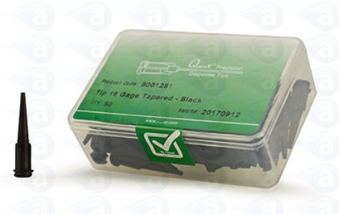 8001259 Taper Tip Black UV Cure Block Adhesive Dispensing