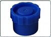 Blue round luer lock end cap