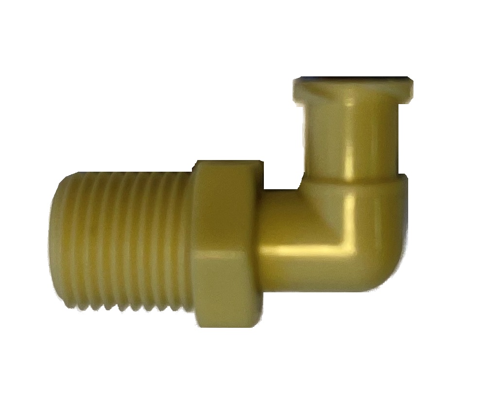AD931-75G Elbow Fitting Luer Lock 1/8" Grey