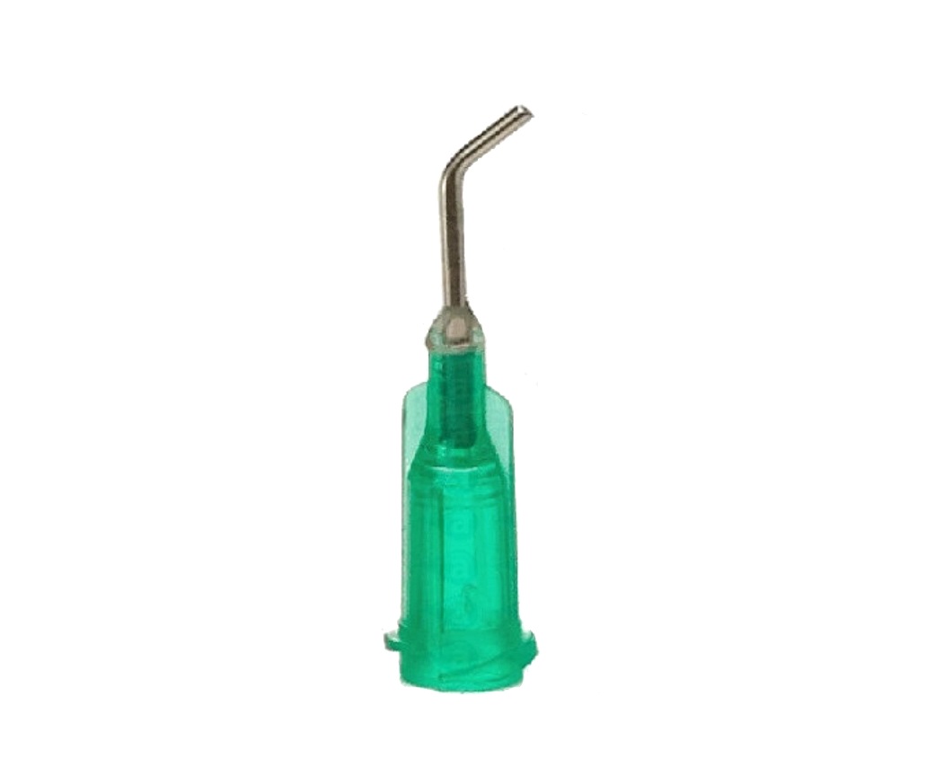TE718050B45PK 18G Green Bent Tip Techcon 0.5" Long