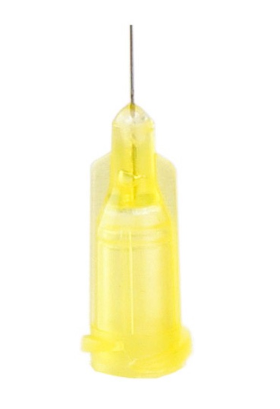 TE732025PK Tip 32 Gauge Yellow 1/4" adhesive dispensing