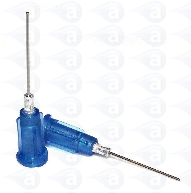 22 Gauge Blue 1" Long Precision Tip Adhesive Dispensing