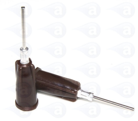 TS19 brown crimped adhesive dispensing tip Techcon