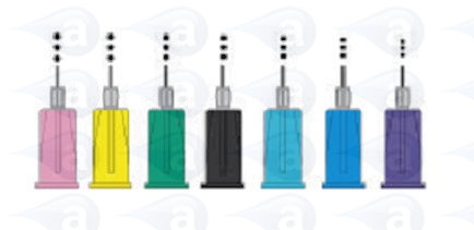 TS crimped luer lock dispensing tips