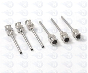 All metal luer lock dispensing tips